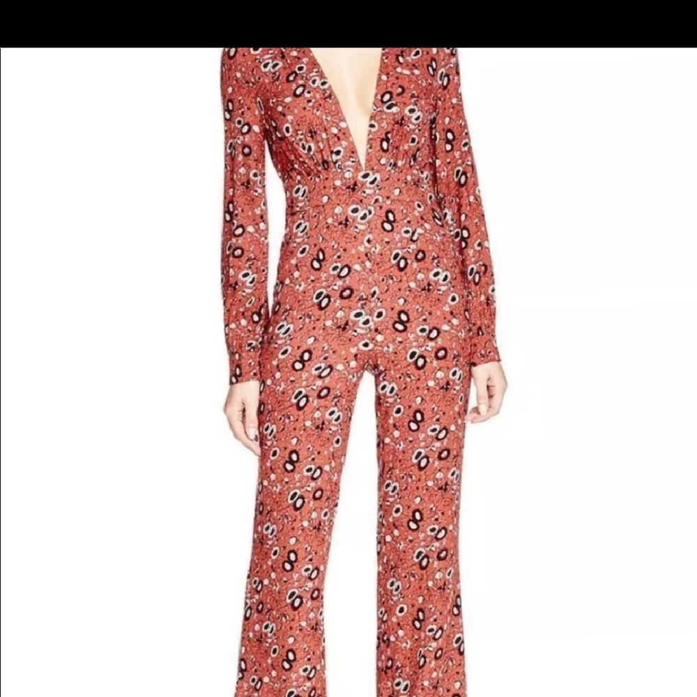 Free people floral jumpsuit